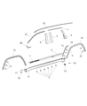 2012 Jeep Grand Cherokee Door Moldings Diagram - 1MP37RXFAD