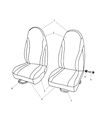 2004 Dodge Dakota Seat Cover Diagram - ZY431DVAA