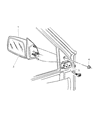 1998 Jeep Grand Cherokee Car Mirror Diagram - 55154803