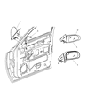 2011 Ram Dakota Car Mirror Diagram - 55077623AD