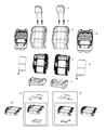 Jeep Gladiator Seat Cushion Diagram - 6PW86LA3AF
