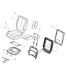 2006 Chrysler Pacifica Armrest Diagram - 1CP881D2AA
