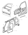 2004 Jeep Liberty Door Seal Diagram - 55235919AI