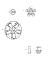 Jeep Wrangler Wheel Cover Diagram - 1LB77SZ0AB