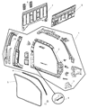 2006 Dodge Dakota Door Seal Diagram - 55359395AC
