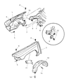 Dodge Durango Fender Diagram - 55255030AC