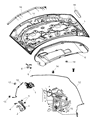 2010 Dodge Avenger Hood Latch Diagram - 4589190AC