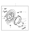 2004 Dodge Ram 3500 Parking Brake Shoe Diagram - V2018550AB
