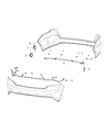 Dodge Durango Parking Assist Distance Sensor Diagram - 68254089AI