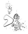 Chrysler Sebring Power Steering Pump Diagram - MR512729