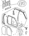2005 Dodge Dakota Door Seal Diagram - 55359712AD