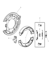 Chrysler Parking Brake Shoe Diagram - 5103204AA