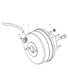 2011 Ram Dakota Brake Booster Vacuum Hose Diagram - 52855895AC