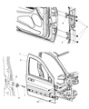 Dodge Durango Door Hinge Diagram - 55113664AE