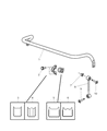 Jeep Commander Sway Bar Bushing Diagram - 52090155AF