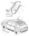 2005 Dodge Durango Door Moldings Diagram - 5JN56AJCAE