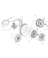 1999 Dodge Neon Spare Wheel Diagram - 4684697AB