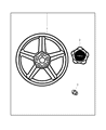 Chrysler PT Cruiser Wheel Cover Diagram - 5066120AA