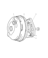 2002 Jeep Liberty Brake Booster Vacuum Hose Diagram - 52128317AA