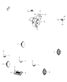Jeep Cherokee Car Speakers Diagram - 68239787AB