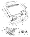 Jeep Tailgate Handle Diagram - 1YK38KXJAD