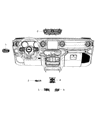 Jeep Wrangler Power Window Switch Diagram - 68290764AE