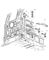 2004 Dodge Dakota Seat Belt Diagram - 5GK641DVAD