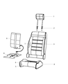 Jeep Seat Cover Diagram - 6CF66VT9AB