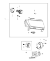 Dodge Durango Headlight Diagram - 68084076AB