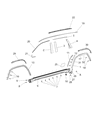 2021 Jeep Grand Cherokee Door Moldings Diagram - 68257477AC