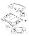 Chrysler LHS Sun Visor Diagram - PB75TL2AB