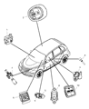 Chrysler PT Cruiser Door Lock Switch Diagram - 4671623AA