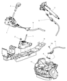 Chrysler Sebring Automatic Transmission Shift Levers Diagram - 4668275AH