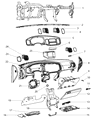 2012 Dodge Charger Steering Column Cover Diagram - 1VN19DX9AA