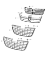 2008 Dodge Grand Caravan Grille Diagram - 5113126AA