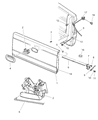Dodge Ram 3500 Tailgate Lock Diagram - 55076165AB