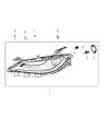 2017 Chrysler 200 Headlight Diagram - 68284783AA