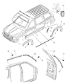 2003 Dodge Durango Door Moldings Diagram - 5JG21XRVAA