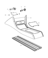 Dodge Charger Center Console Base Diagram - 5XY54DX9AB