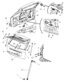 2008 Jeep Grand Cherokee Tailgate Handle Diagram - 68039947AA