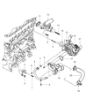 Jeep Thermostat Gasket Diagram - 5066806AA