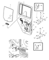 2008 Jeep Wrangler Window Run Diagram - 55397039AC