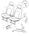 Chrysler PT Cruiser Armrest Diagram - MW09MF1
