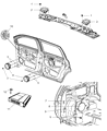 2009 Chrysler Aspen Car Speakers Diagram - 5064767AA