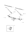 Jeep Gladiator Windshield Wiper Diagram - 68382427AB