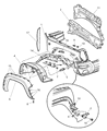 Jeep Liberty Fender Diagram - 55177101AD