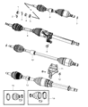 Jeep Compass CV Boot Diagram - 68127817AA