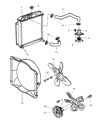 Dodge Ram Wagon Radiator Hose Diagram - 52028689AC