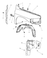 2008 Dodge Ram 5500 Wheelhouse Diagram - 55277312AB