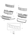 2014 Jeep Grand Cherokee Grille Diagram - 5RM46TZZAA